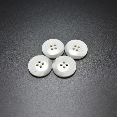 Thick rim four holes white urea button for coat bulk buttons