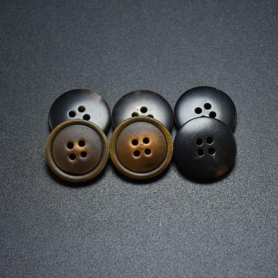 Custom vintage natural horn Bone Buttons  with four holes of horny button